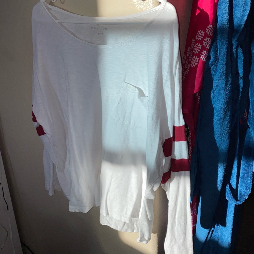 long sleeved white shirt